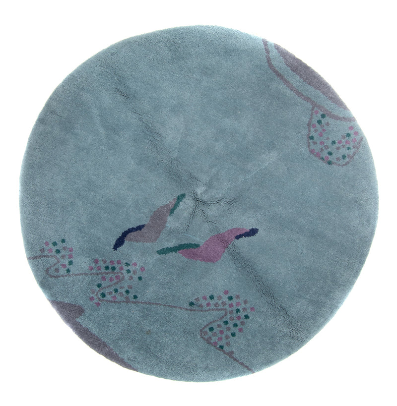 インド ギャベ 絨毯 200x200cm - ウールラグ