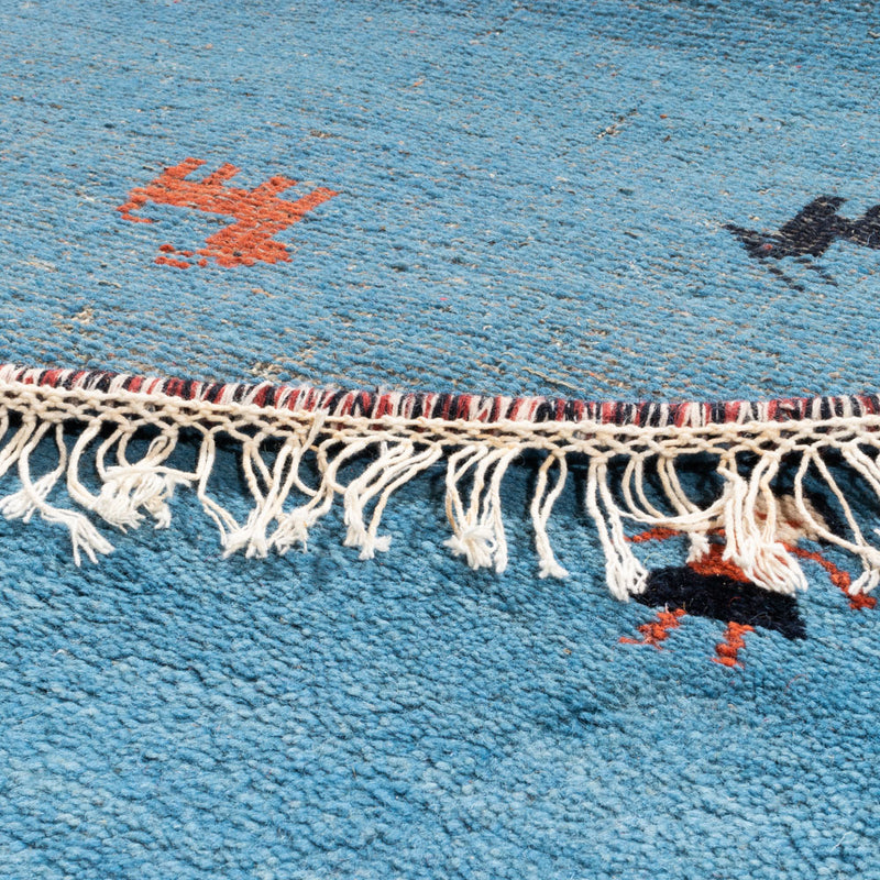 インド ギャベ 絨毯 195x195cm - ウールラグ