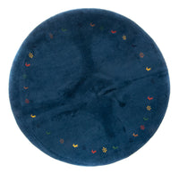 インド ギャベ 絨毯 196x196cm - ウールラグ – product image