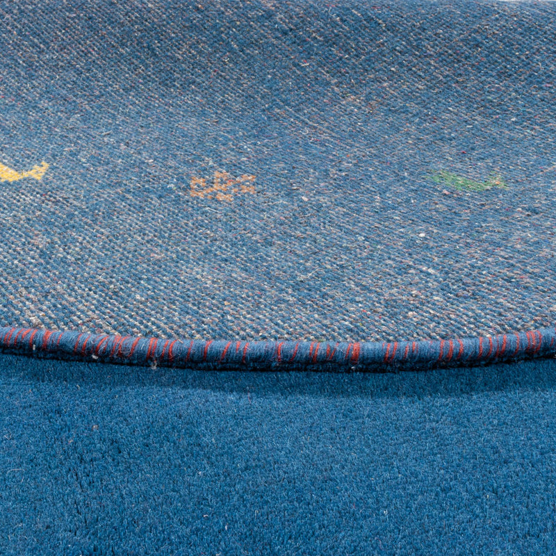 インド ギャベ 絨毯 196x196cm - ウールラグ