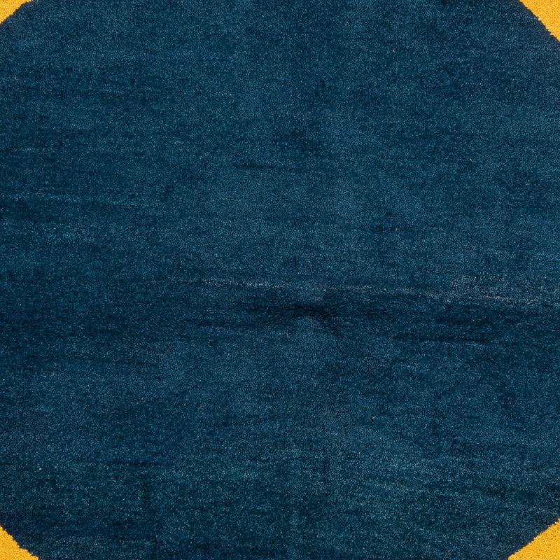 インド ギャベ 絨毯 195x195cm - ウールラグ