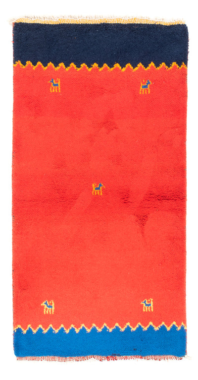 インド ギャベ 絨毯 95x164cm - ウールラグ