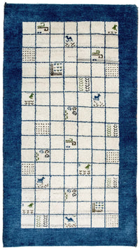 インド ギャベ 絨毯 162x92cm - ウールラグ – product image
