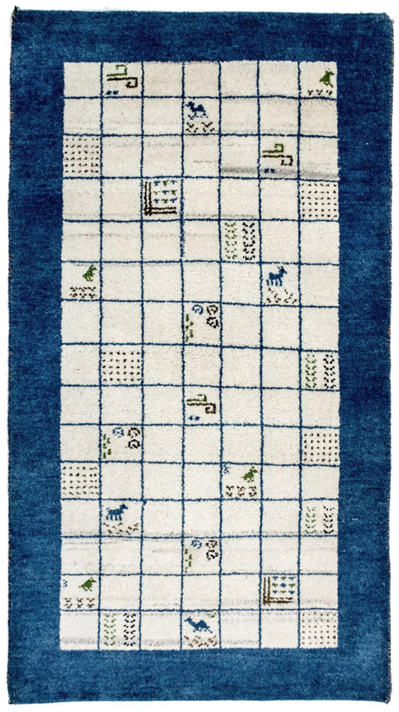 インド ギャベ 絨毯 162x92cm - ウールラグ