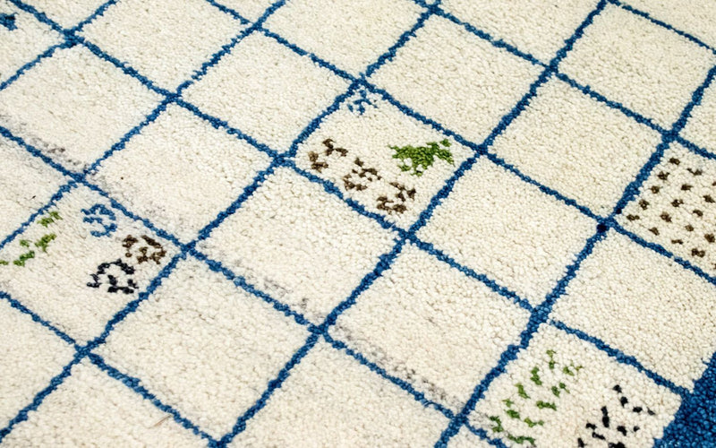 インド ギャベ 絨毯 162x92cm - ウールラグ