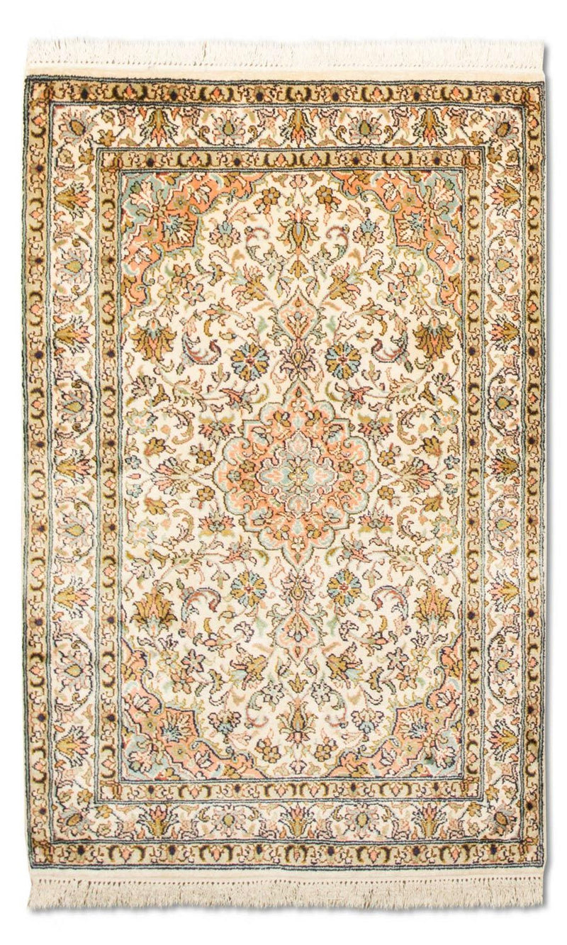 カシミールシルク 絨毯 95x62cm - オリエンタル絨毯