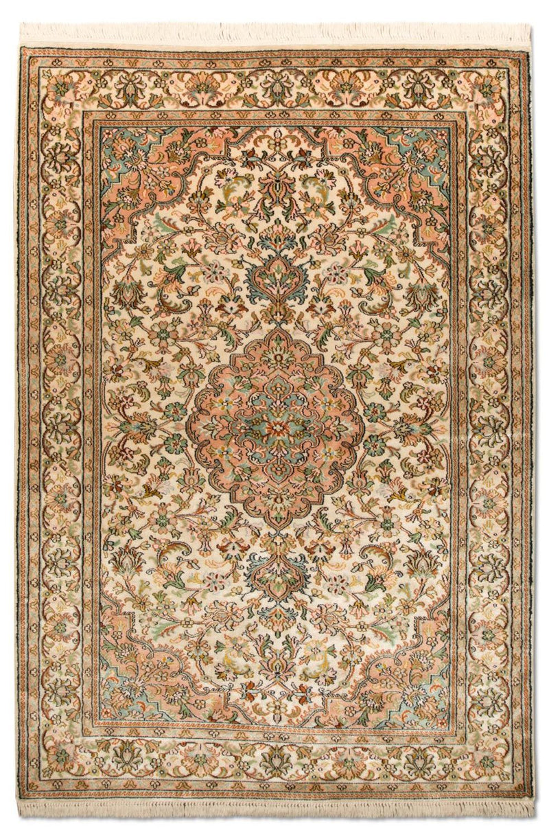カシミールシルク 絨毯 148x93cm - オリエンタル絨毯