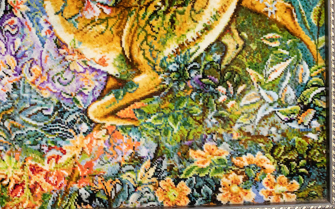 絵画絨毯 95x90cm - オリエンタル絨毯