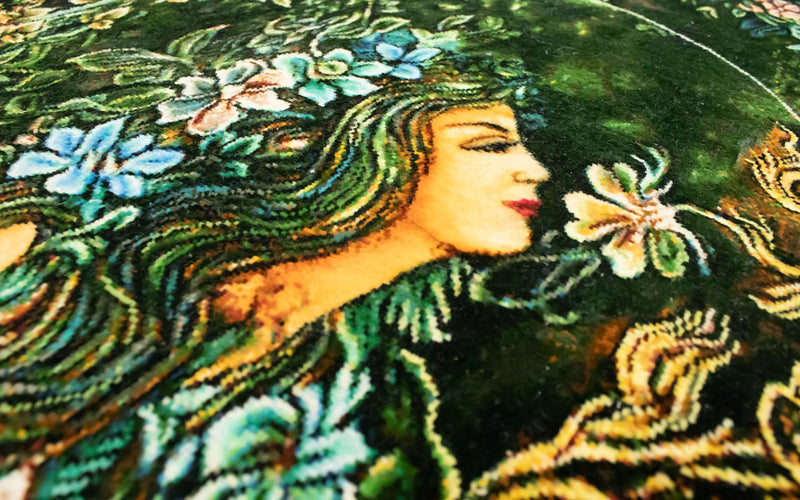 絵画絨毯 128x82cm - オリエンタル絨毯