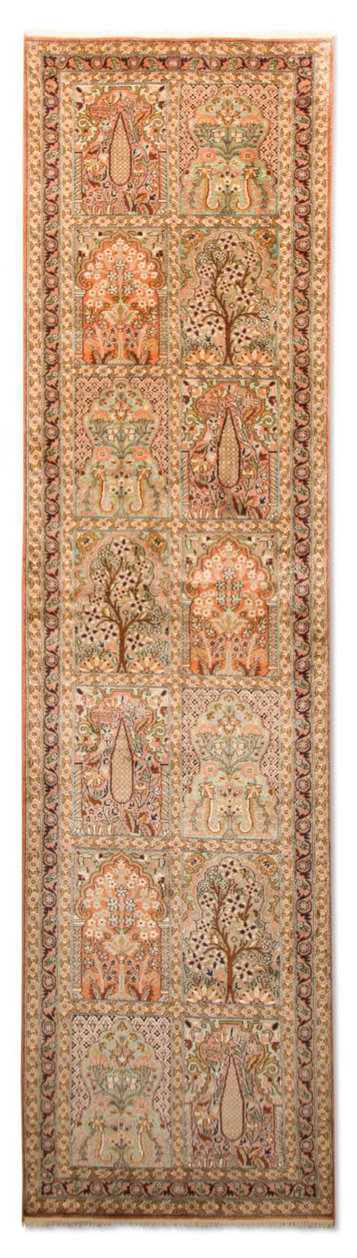 カシミールシルク 絨毯 80x305cm - オリエンタル絨毯