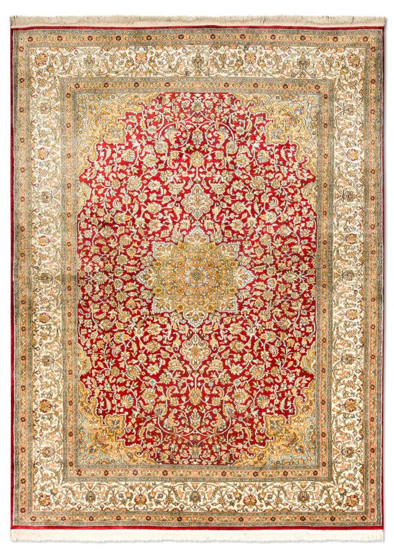 カシミールシルク 絨毯 216x153cm - オリエンタル絨毯