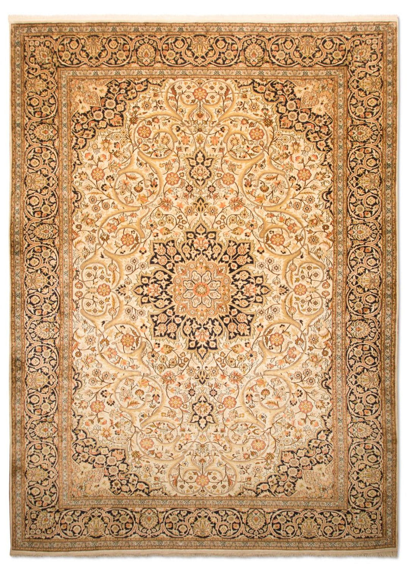 カシミールシルク 絨毯 342x234cm - オリエンタル絨毯