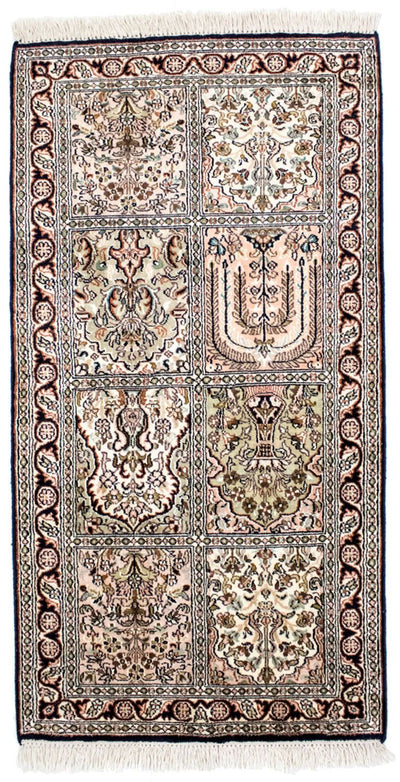 カシミールシルク 絨毯 65x124cm - オリエンタル絨毯