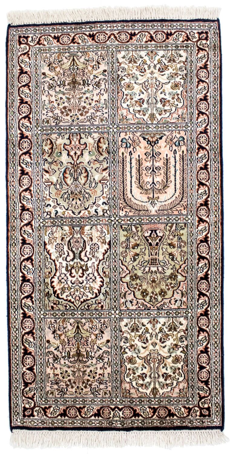 カシミールシルク 絨毯 124x65cm - オリエンタル絨毯
