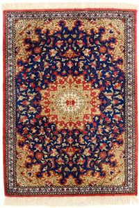 ゴム - シルク 絨毯 75x56cm - ペルシャ絨毯 – product image