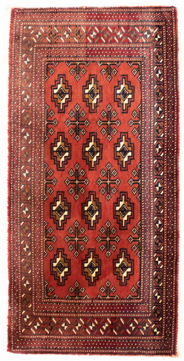 トルカマン絨毯 100x50cm - ペルシャ絨毯