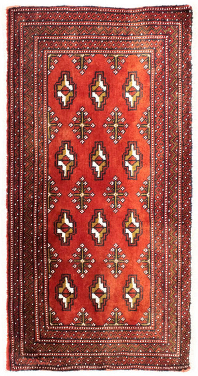 トルカマン絨毯 50x100cm - ペルシャ絨毯