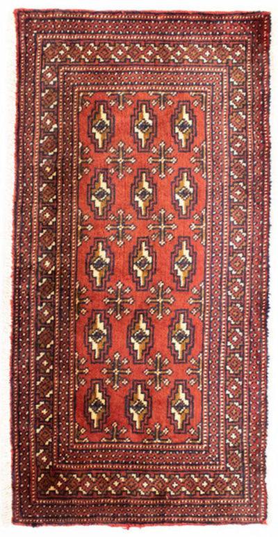 トルカマン絨毯 50x100cm - ペルシャ絨毯