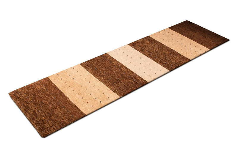 インド ギャベ 絨毯 302x82cm - ウールラグ