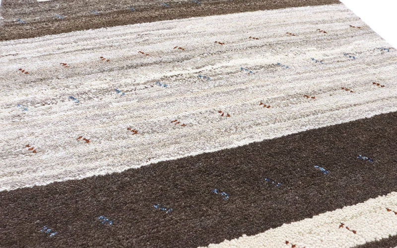 インド ギャベ 絨毯 293x81cm - ウールラグ
