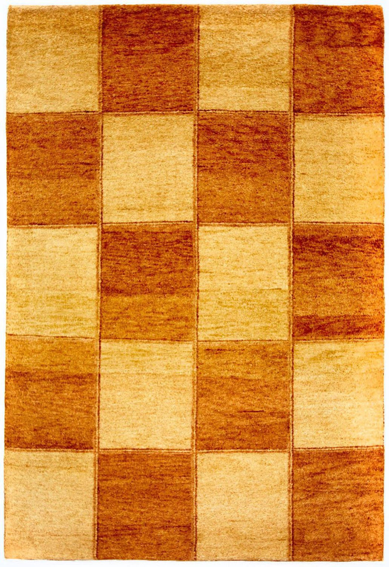 インド ギャベ 絨毯 203x139cm - ウールラグ