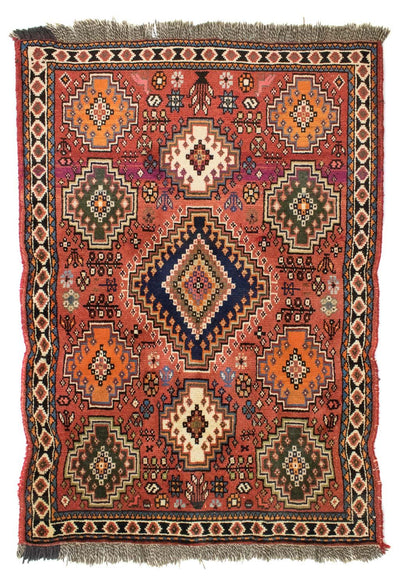 ガシュガイ 絨毯 100x144cm - ペルシャ絨毯