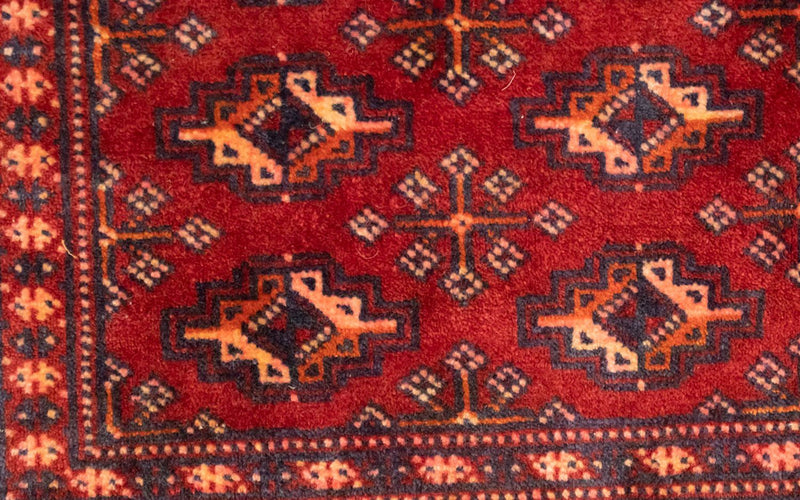 トルカマン絨毯 100x50cm - ペルシャ絨毯