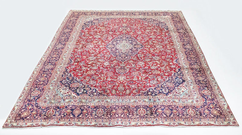 カシャーン 絨毯 367x282cm - ペルシャ絨毯