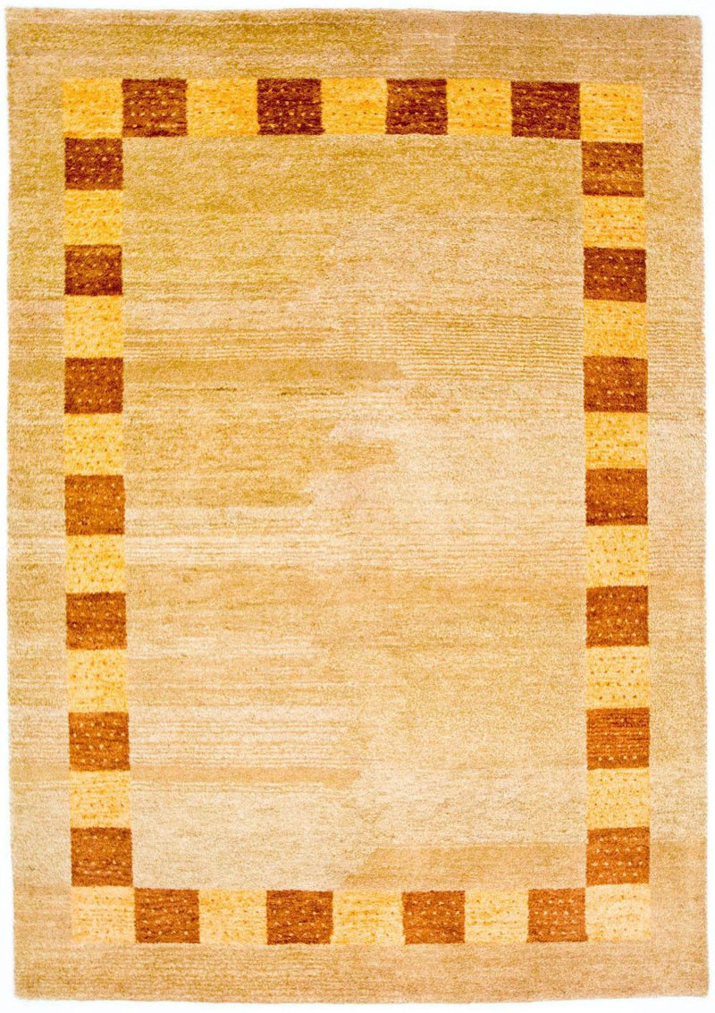 インド ギャベ 絨毯 242x175cm - ウールラグ