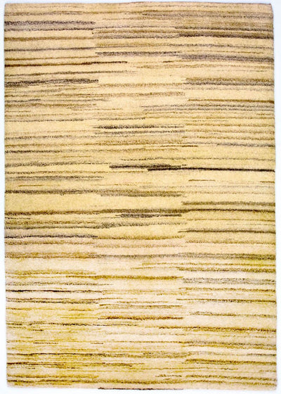 インド ギャベ 絨毯 139x201cm - ウールラグ