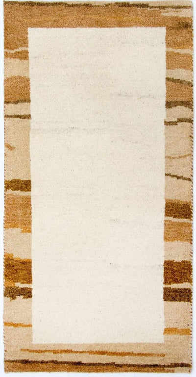 インド ギャベ 絨毯 72x142cm - ウールラグ