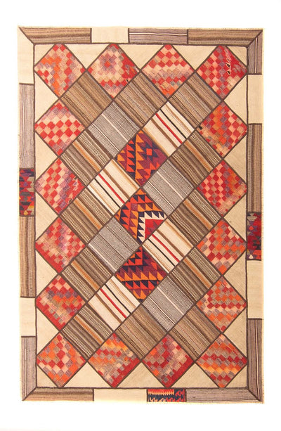 パッチワーク絨毯 160x230cm - ペルシャウールラグ