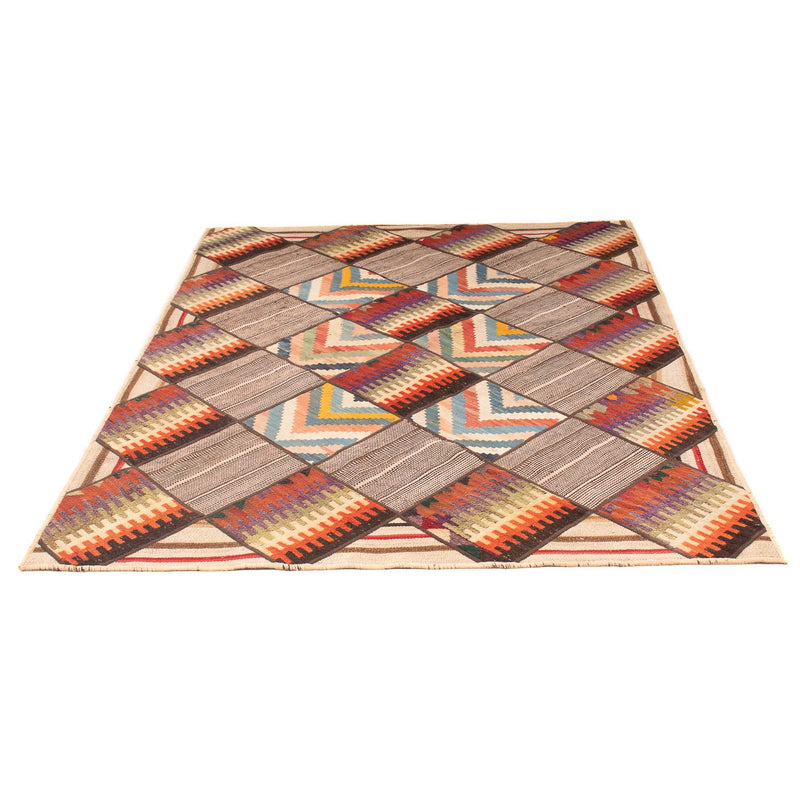 パッチワーク絨毯 200x150cm - ペルシャウールラグ