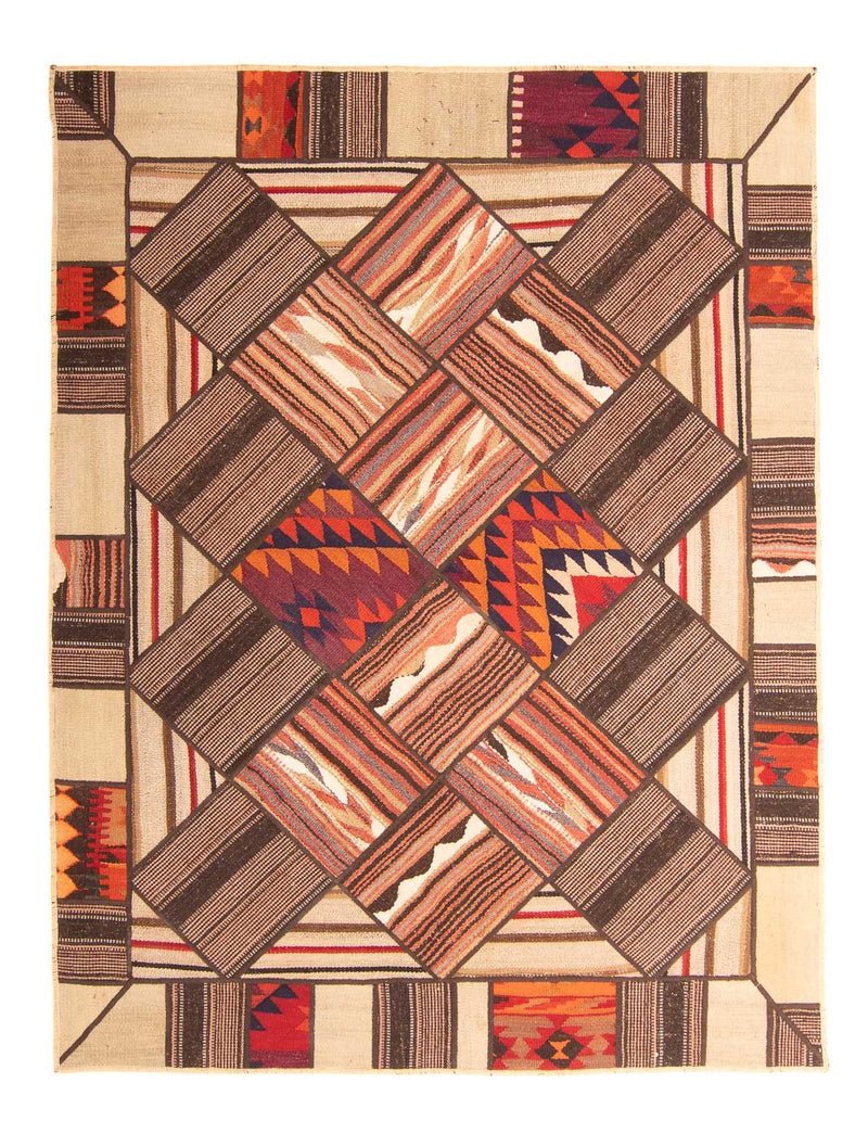 パッチワーク絨毯 200x150cm - ペルシャウールラグ