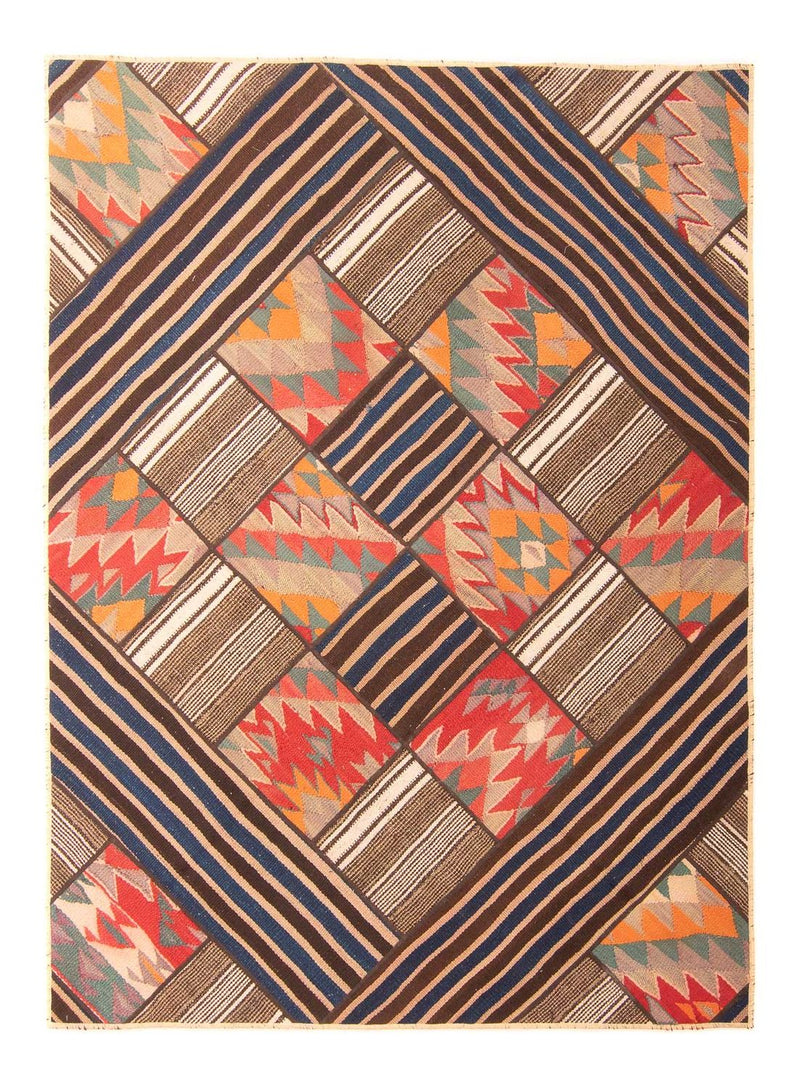 パッチワーク絨毯 200x150cm - ペルシャウールラグ