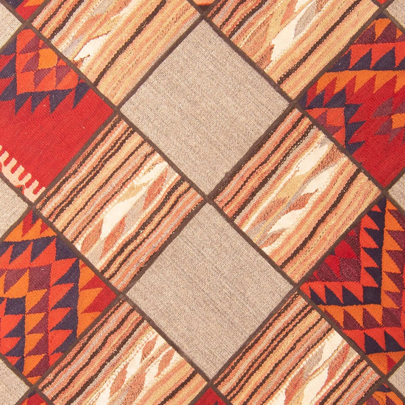 パッチワーク絨毯 200x150cm - ペルシャウールラグ