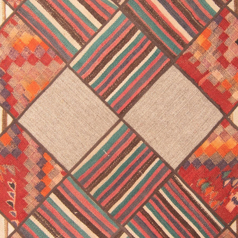 パッチワーク絨毯 200x150cm - ペルシャウールラグ