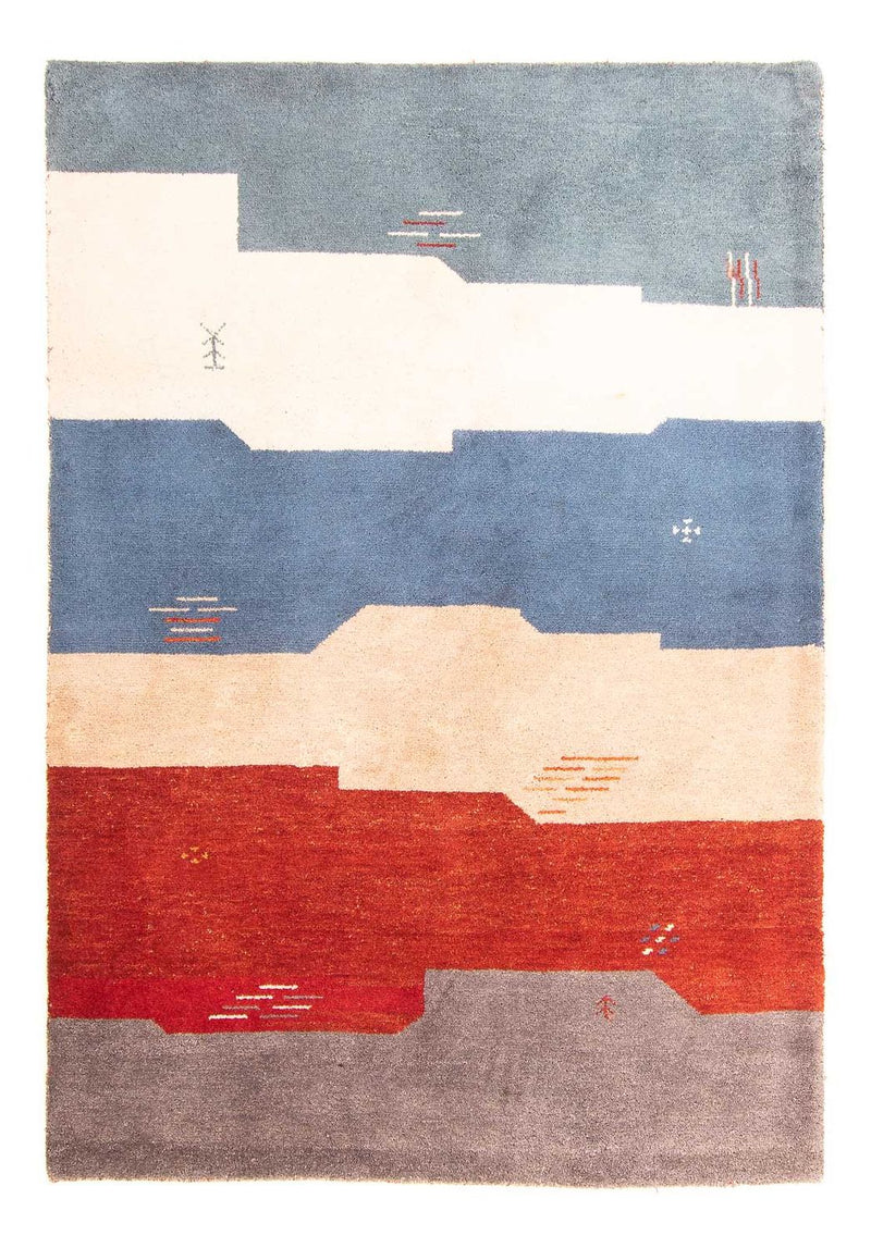 インド ギャベ 絨毯 200x140cm - ウールラグ