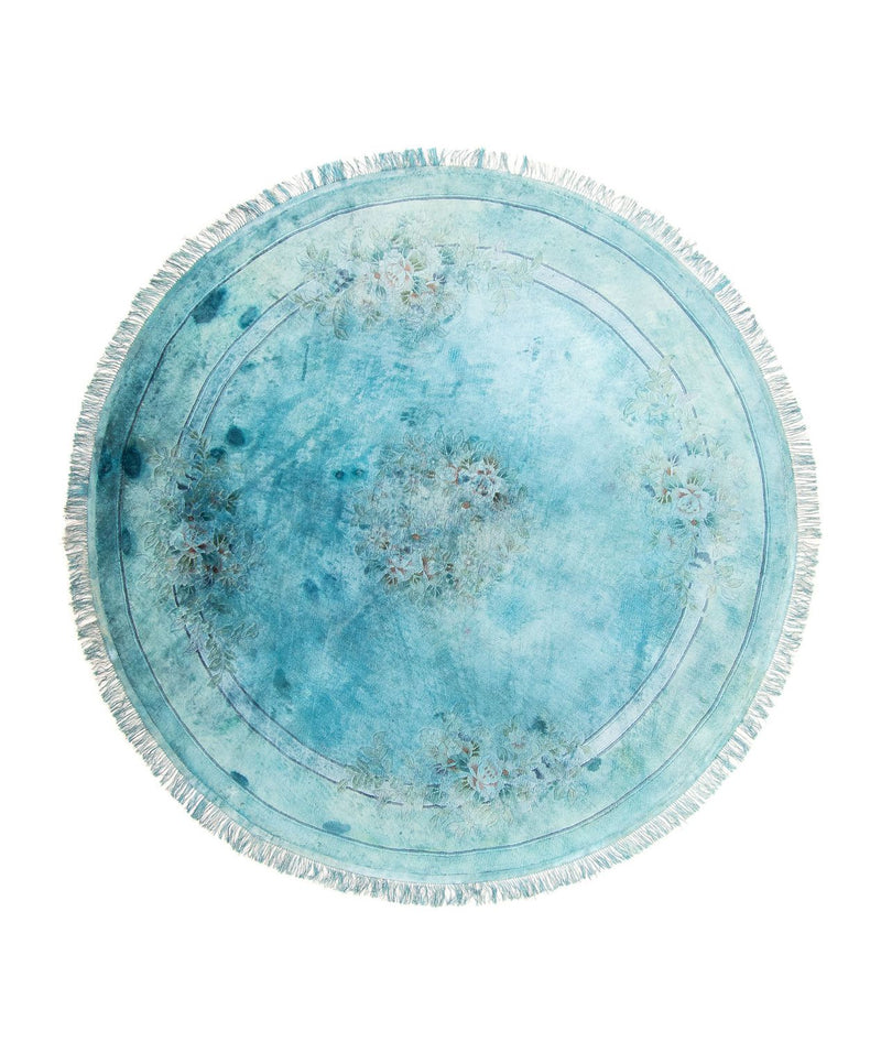 中国シルク 絨毯 187x187cm - オリエンタル絨毯