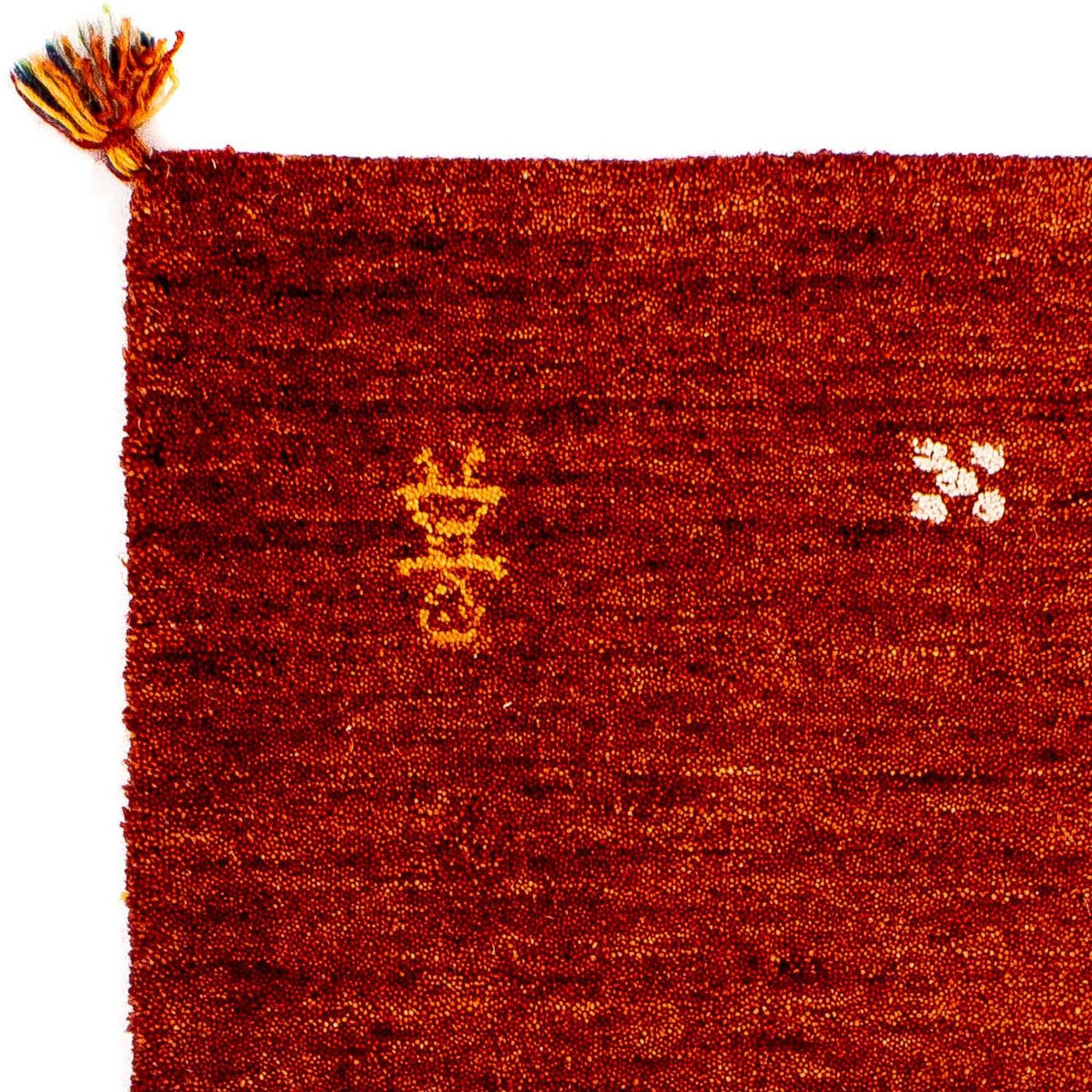 インド ギャベ 絨毯 90x60cm - ウールラグ