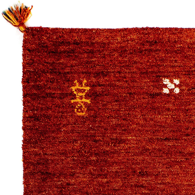 インド ギャベ 絨毯 90x60cm - ウールラグ