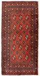 トルカマン絨毯 100x50cm - ペルシャ絨毯
