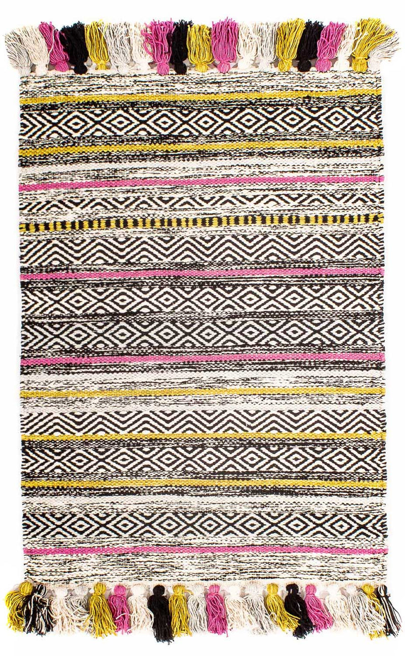 キリム モダン 絨毯 90x60cm - ウールラグ