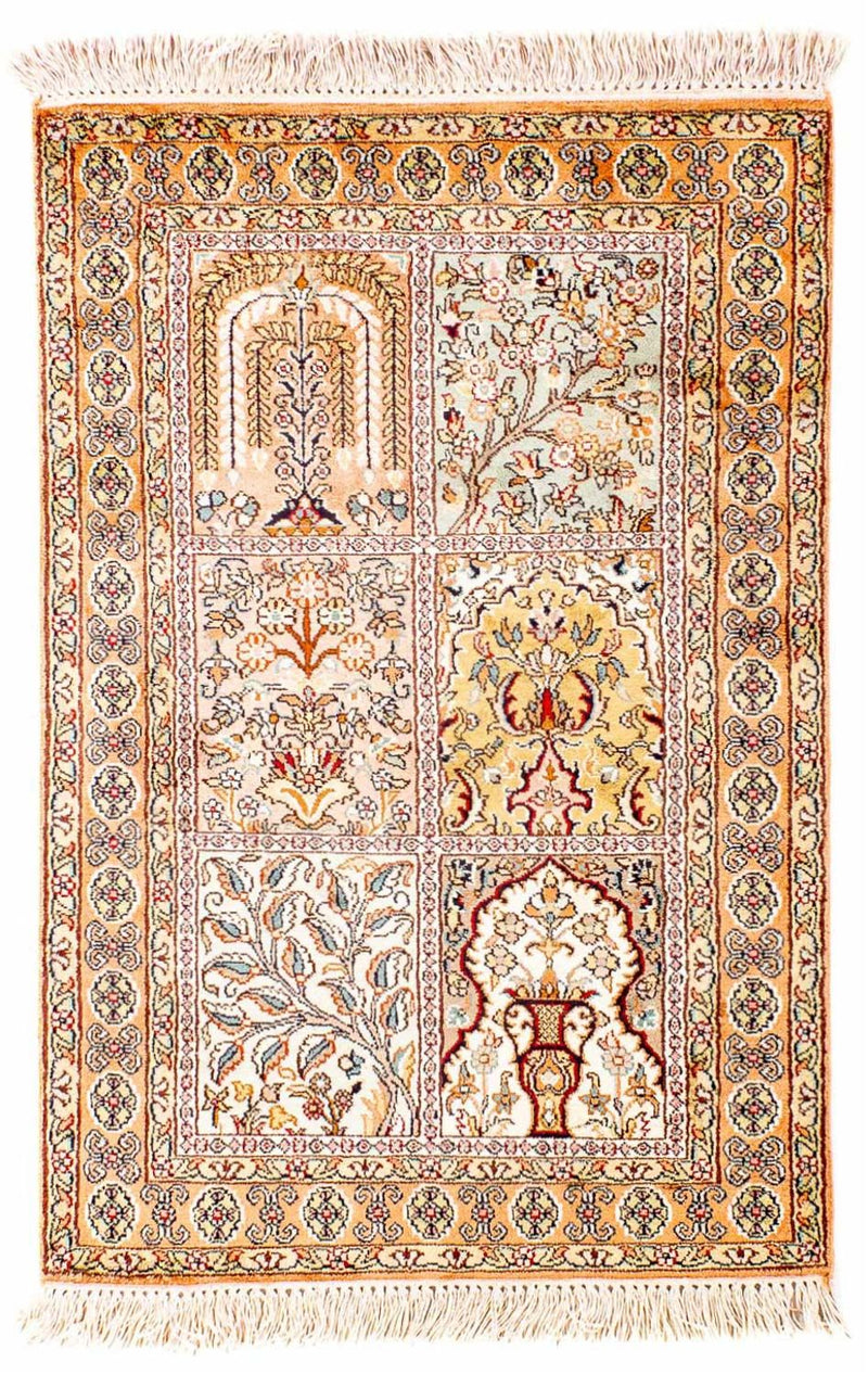 カシミールシルク 絨毯 98x60cm - オリエンタル絨毯