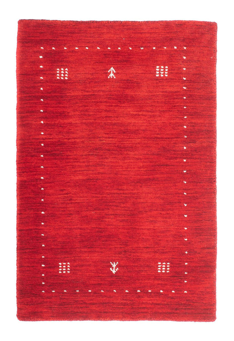 インド ギャベ 絨毯 90x60cm - ウールラグ