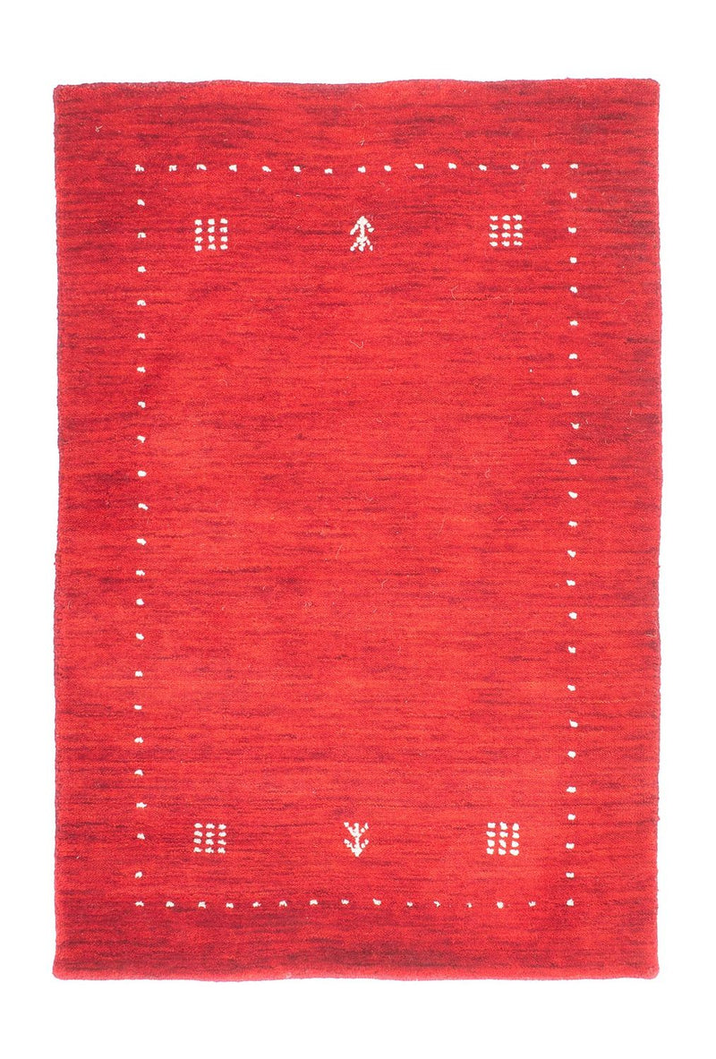 インド ギャベ 絨毯 90x60cm - ウールラグ