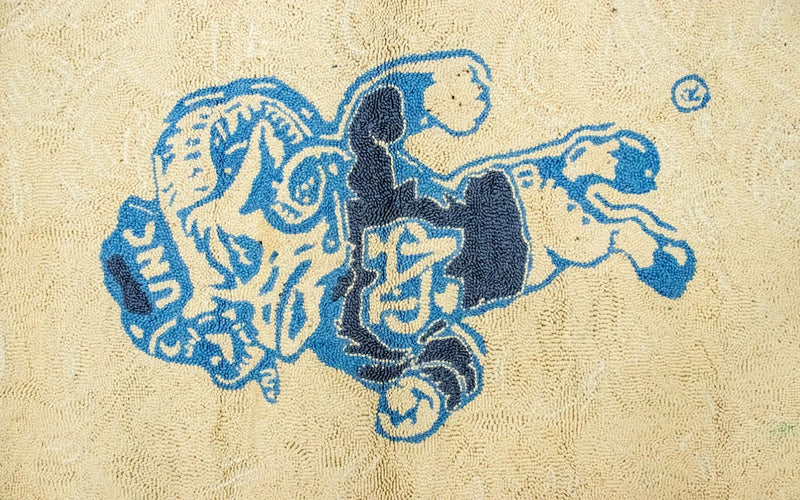 子供用ラグ 164x104cm - ウールラグ