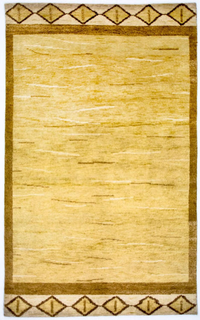 インド ギャベ 絨毯 150x242cm - ウールラグ