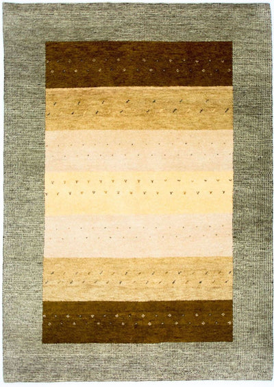 インド ギャベ 絨毯 174x241cm - ウールラグ