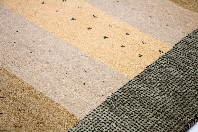 インド ギャベ 絨毯 241x174cm - ウールラグ